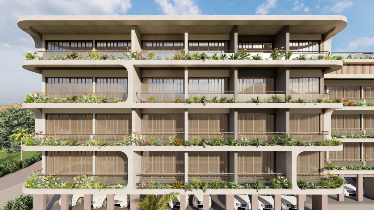 EKA Apartments — façade and balcony detail
