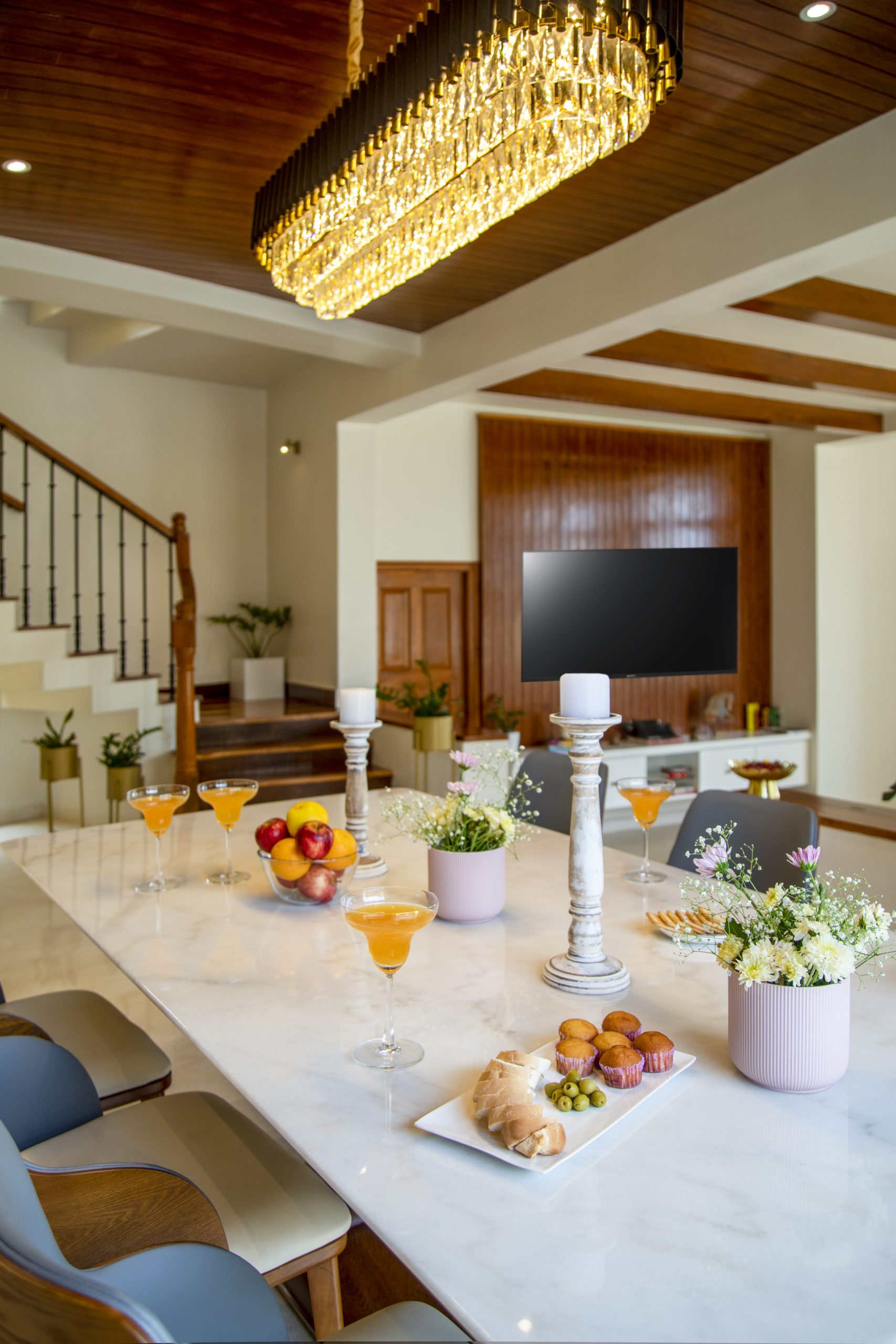Modern Kitchen — Blue Cabinets